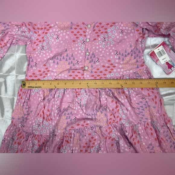 Disney Park Frozen Pink Dress For Adult Olaf Figured Size Small WDW NEW Ana Elsa - Picture 14 of 16